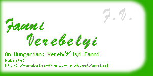 fanni verebelyi business card